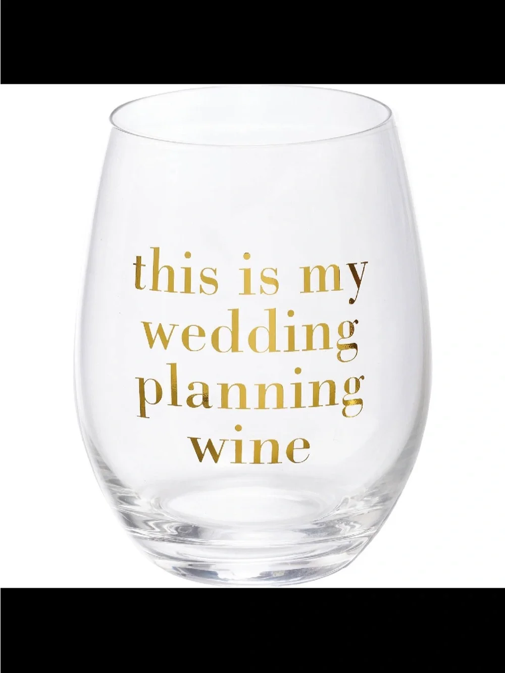 Primitives by Kathy Wedding Planning Wine Glass Bride to Be Gift NIB 15 Oz